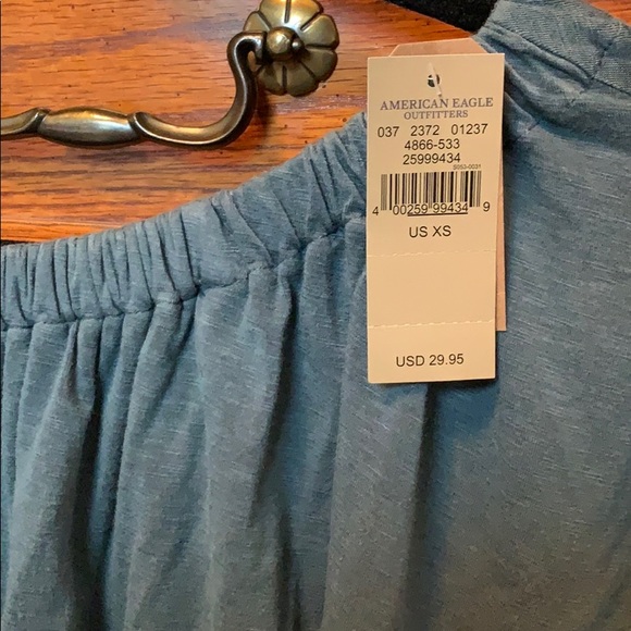American Eagle outfitters teal off the shoulder - Picture 4 of 7